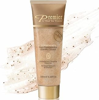 Premier Dead Sea exfoliating face scrub & face wash Classic Para-Pharmaceutical Micro Grains face scrub face cleanser witch hazel jojoba oil skin care non-drying Aromatherapy Scientific Concept 4.25Fl
