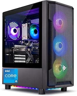 Skytech Gaming Shadow Desktop PC, Intel i5 13400F 2.5 GHz (4.6GHz), NVIDIA RTX 4060 8GB, 2TB NVMe SSD, 32GB DDR5 RAM 5200 RGB, 650W Gold PSU, Wi-Fi, Win 11