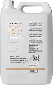 Carpet & Upholstery Cleaner Spray - Carpet Cleaner Solution for All Fabrics, Textiles & Carpets - Stain Remover - Natural Plant Based - Safe to Use On Silk & Wool (5L)