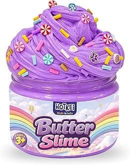 HOTKEI Purple Color Lavender Scented Butter Slime for Kids 3 to 10 Years Kit Set with Sprinkles Candy Charms Soft Stretchy Toy Slime Gel Birthday Return Gift Toys for Kids Boys Girls Birthday