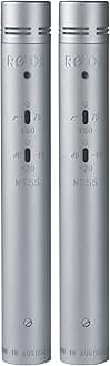 NT55 Versatile ½"Small-diaphragm Condenser Microphone (Matched Pair) with Adjustable Polar Pattern (Cardioid and Omni), Pad and High-pass Filter for Music Production and Instrument Recording
