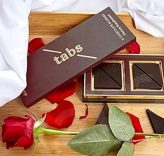 TABS Dark Chocolate For Men & Women I Chocolate Gift Box For Husband & wife I Valentine Gift Set For Boyfriend & Girlfriend I Best Gift Set For Birthday, Anniversary For boy & Girl (Tabs-Pk-02),360 G