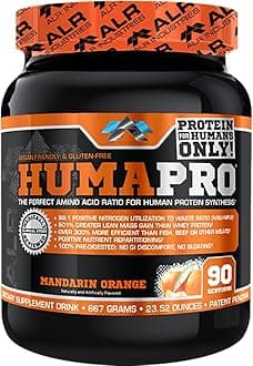 Humapro | Amino Acids Protein Matrix for Humans | 99% Utilization for Lean Muscle | Vegan, Gluten Free | 667g / 90 Servings (Mandarin Orange)