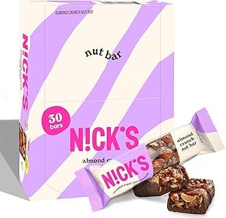 Almond Crunch Keto Nut Bar, No Added Sugar, 3g Net Carbs, 5g Protein, 180 Calories, Vegan Chocolate, Keto Candy, Gluten Free, Low Carb Snack, Bulk 30 Pack, (pack of 30) 40.0 grams