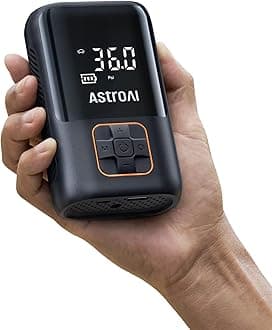 AstroAI Tire Inflator Portable Air Compressor Cordless Ultra-Lightweight Car Tire Pump 150 PSI Bike Pump with LED Lights & Digital Screen Air Pump for Cars, Motorcycles, E-Bikes, Balls Car Accessories