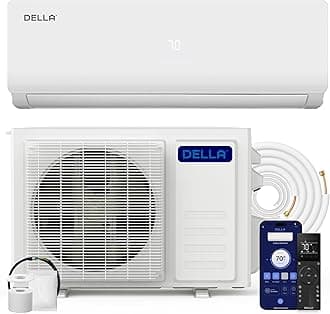 DELLA Vario Series 36,000 BTU 3 Ton 19 SEER2 Ductless Mini Split AC, Pre-Charged Heat Pump, 230V Energy Efficient Inverter System, Work with Alexa, Cools up to 2500 Sq.Ft, 16.4ft Installation Kit