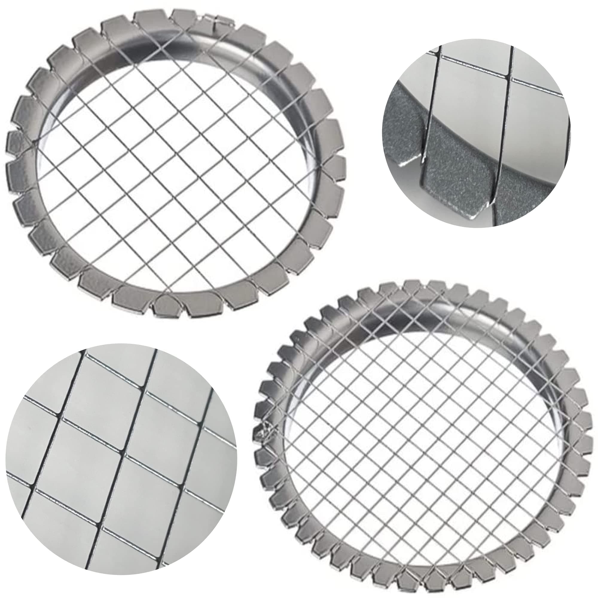 2 PCS Egg Chopper Egg Slicer Fruit Salads Cuter Potato Cutter Hard Boiled Egg Slicers Fruit Cube - Pack of 2 grid 0.2 & 0.3 inch