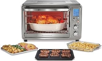 6-in-1 Sure Crisp Air Fryer Toaster Oven Combo & Electric Indoor Grill, 450 F Searing Temp, Bake, Broil, Toast and Pizza Functions, 88 cu. ft., 6 Slice Capacity, Stainless Steel (31395)