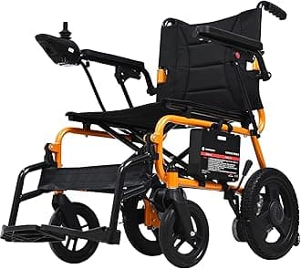 Electric Wheelchairs for Adults, Lightweight Foldable Electric Wheelchair, Portable Motorized Wheelchair, All-Terrain Power Wheelchairs for Indoor and Travel