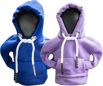 2Pcs Car Shift Knob Hoodie, Gear Shift Sweater for Gearshift, Automotive Interior Accessories (Blue and Purple)
