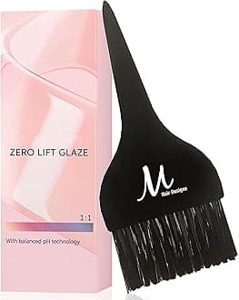 Shinefinity Zero Lift Glaze 06/07 Dark Blonde Natural Blonde Demi-Permanent Hair Color 2 Ounce and M Hair Designs Tint Brush (Bundle)