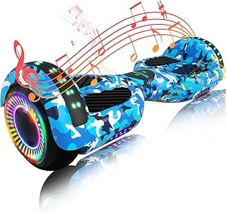 SIMATE 6.5" Hoverboard with Bluetooth & LED Lights, Self Balancing Hover Boards for Kids & Adults & Girls & Boys, for All Ages…