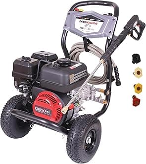 Simpson 3400 PSI Gas Pressure Washer, 2.5 GPM Residential Power Washer, Cold Water, 25' Hose, Clean Machine, 49-State Compliant (CM61083)