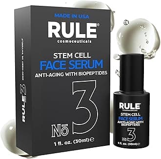 RULE Apple Stem Cell Serum for Face Anti Aging - Mens Face Serum with Hyaluronic Acid, Collagen, Bio Peptides and Vitamin E for Brightening, Hydrating, Firming, Anti Wrinkle Facial Skin Care, 1 Fl Oz