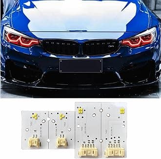 Yellow DRL Boards For 2018-2020 B-MW F80 M3 F32 F82 M4 F36 LCI 425d 430d 430dX 430i 430iX 435dX 440i 440iX Adaptive Headlight, Angel Eye, 63117493229, 63117493230 (Red)