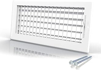 Engera Adjustable Double Deflection HVAC Air Register-Supply Air Diffuser Air Vent Register-Heating/AC Vent Cover-Wall Register 14x6"Duct [16x8"Face]