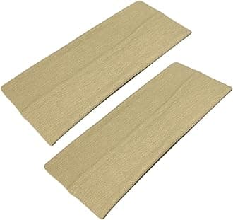 9cm Wide Headbands 2 Pack Soft Head Band Plain Stretchy Unisex Kylie headband Bandeau Headbands for Women & Men Gym Yoga Hair Band (Light brown)