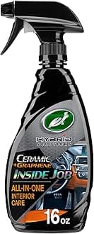 Turtle Wax 53787 Hybrid Solution Ceramic Graphene Inside Job Interior Multi-Purpose Car Cleaner Protectant Deodorizer for Leather, Vinyl, Plastic, Rubber and More, 16 fl oz