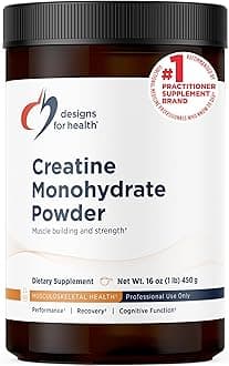 Designs for Health Micronized Creatine Monohydrate Unflavored Powder, 90 Servings, 5g per Serving – for Women & Men to Support Muscle Strength and Brain Health