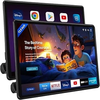 13.5" Car Headrest Monitor | Portable Car TV for Back Seat | Rear Seat Entertainment System | Wireless Mirroring | 4K Video Playback | Car & Home Use Headrest TV | OTA Updates (2*Screens)
