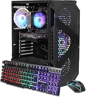 STGAubron Gaming PC Desktop Computer, Intel Core i7 up to 3.9G, GeForce RTX 3060 12G, 32GB RAM, 1TB SSD, WiFi 6, BT 5.0, RGB Fan x 4, Windows 11 Home