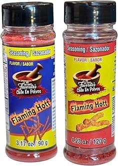 Taki/Flaming Hott Flavored Chili Powder Pack of 2 (2 Pack, Flaming Hott Flavored, Taki hott Flavored)