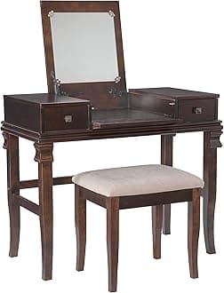 Angela Walnut Vanity Set,30" x 36" x 18"