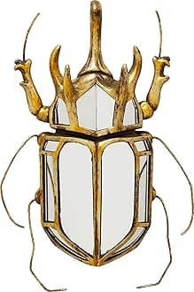 Beetle Mirror Design Wall Decoration Gold Wall Decoration Beetle Glass Mirrored Handmade 39 x 25 x 6 cm (H x W x D)