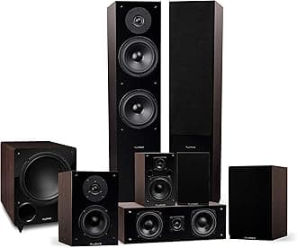Fluance Elite High Definition Surround Sound Home Theater 7.1 Speaker System Including Floorstanding Towers, Center Channel, Surround, Rear Surround Speakers, and DB10 Subwoofer - Walnut (SX71WR)