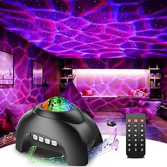 Rossetta Galaxy Projector, Star Projector Light for Bedroom, Bluetooth Speaker and 8 White Noise, Night Light Projector for Kids Adults Game Room, Home Theater, Ceiling, Christmas, Room Decor