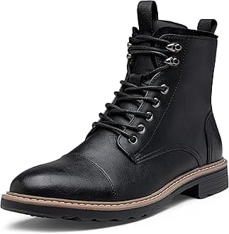 VosteyMens Boots Casual Dress Boots for Men Motorcycle Zipper Fashion Chukka Boots Mens