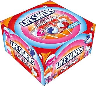 LIFE SAVERS® Swirl Lollipops - Bulk Box of LIFE SAVERS® Lollipops Individually Wrapped, Fruit and Cream Swirled Suckers, Assorted Flavors - 72 Count Box