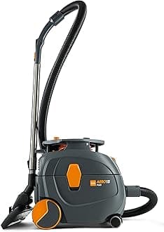 Taski D7524262 AERO 15 Plus Commercial Canister Dry Vacuum with Attachments, Whisper Quiet Operation with HEPA Filtration, Cord Retraction, 4 Gallon Capacity, Grey/Orange