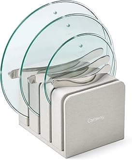 Caraway Glass Lids Set for Pots and Pans - Made With Tempered Glass - Sized to Fit Caraway Ceramic-Coated & Stainless Steel Cookware - Includes 3 Sizes - 8", 10.5", & 11.8"