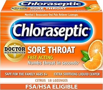 Sore Throat Lozenges, Citrus, 18 Count, 1 Pack