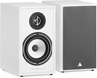 Triangle - BOREA BR02 Hi-Fi Bookshelf Speaker - Admissible Power 80W - Output 89 dB/W/m - Versatile Music and Home Cinema - 176 x 310 x 274 mm - White (Pair)