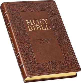 KJV Holy Bible, Standard Size Faux Leather Red Letter Edition Thumb Index & Ribbon Marker, King James Version, Medium Brown (KJV Deluxe Gift Editions)