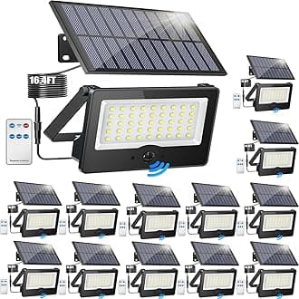12Pack Solar Outdoor LED Wall Lights,20W Motion Sensor Security Lights with 3 Lighting Modes Cordless LED Flood Light Solar Wall Lights Waterproof Solar Powered Lights for Wall Garden Garage