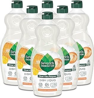 Dish Liquid Soap Clementine Zest Lemongrass Pack of 6 Dishwashing Soap Liquid Soap 19 oz