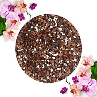 5QT Orchid Potting Mix with Mix Pine Bark & Perlite, Orchid Repotting Soil Medium Great for Indoor Plant Root Climbing & Expanding