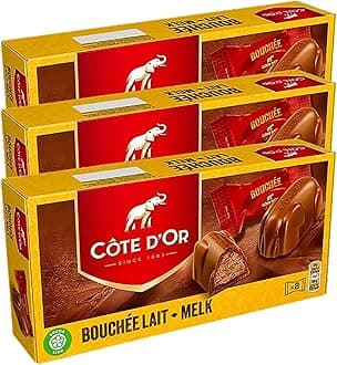 Cote Dor Milk Bouchee filled with creamy Praline, Chocolate gift for any chocolate lover | Comes with SAMASIA Bookmark