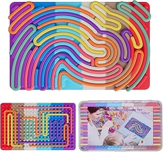 Sensory Fidget Toys for Kids Toddler Boys ,Sensory Activity Board for Stress Anxiety Autistic ADHD, Calm Down Travel Airplane Essentials Toy for 3+ Year Old, Stuffers Gifts for Teens Girls