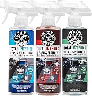 Chemical Guys Total Interior Sprayable Cleaner and Protectant Multi-Scent 3 Pack (Fresh, Black Cherry & New Car), Safe for Cars, Trucks, SUVs, Jeeps, Motorcycles, RVs & More, (3) 16 fl oz Bottles