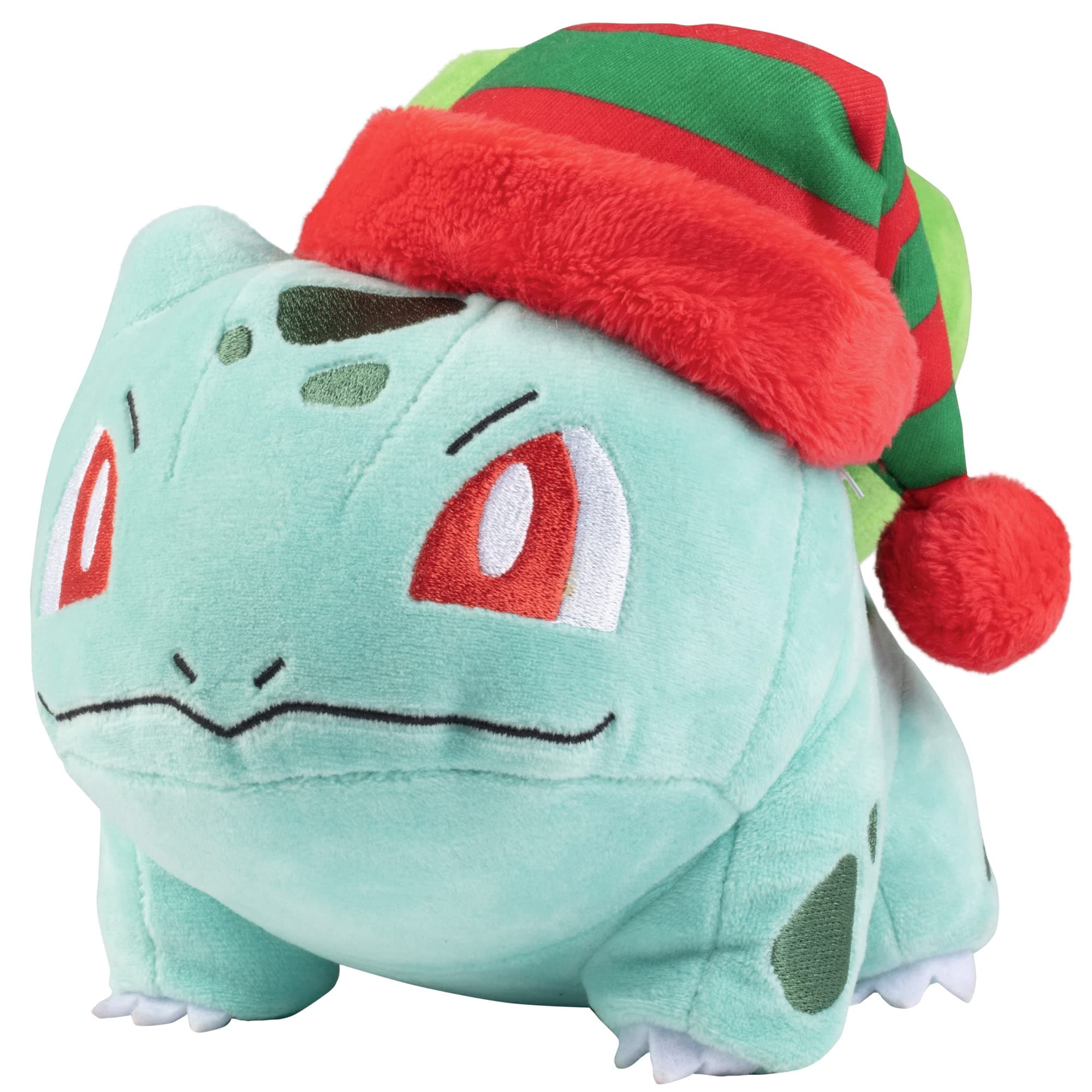 Pokémon Bulbasaur Plush with Striped Hat - 8-Inch Bulbasaur Plush with Unique Accessory