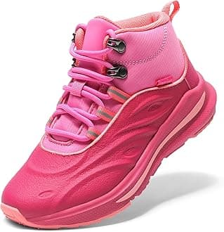 DREAM PAIRS Boys Girls Boots Kids High Top Sneakers Shoes Outdoor Hiking DuraPlay Lace Up Shoes for Little/Big Kid