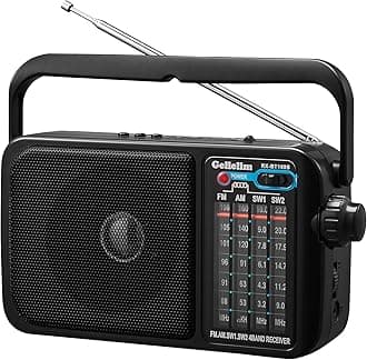 Gelielim Radios Mains and Battery, Portable Radio AM FM Shortwave Radio, Battery Radio for Home or Outdoor, Earphone Jack, Large Dial Easy to Use, Small Gfits for Seniors Elderly