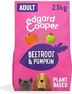 Edgard & Cooper Dry Dog Food For Medium Breed Adult Dogs (2.5kg), Plant-Based Beetroot & Pumpkin, 100% Plant Based, Hypoallergenic Recipe With Natural Ingredients