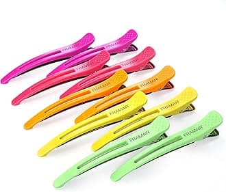 Framar Neon Hair Clips 10 pack ââ‚¬â€œ Professional Hair Clips for Styling Sectioning, Salon Hair Clips For Sectioning Hair, Hair Styling Clips for Hair, Hair Cutting Clips for Hair Sectioning