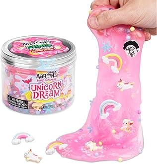 Crazy Aaron’s Slime Charmers - Unicorn Dream, Floral Scented Slime with Charms, Non-Toxic, Super Stretchy & Squishy Fidget Toy Suitable for Boys and Girls Aged 3Y+