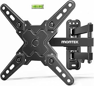 monTEK Full Motion TV Wall Mount Bracket for Most 13-43 Inch LED LCD Flat Screen TVs & Monitors, Swivel Tilt Extension Rotation with Articulating Arms, TV Mount Max VESA 200x200mm, up to 44lbs